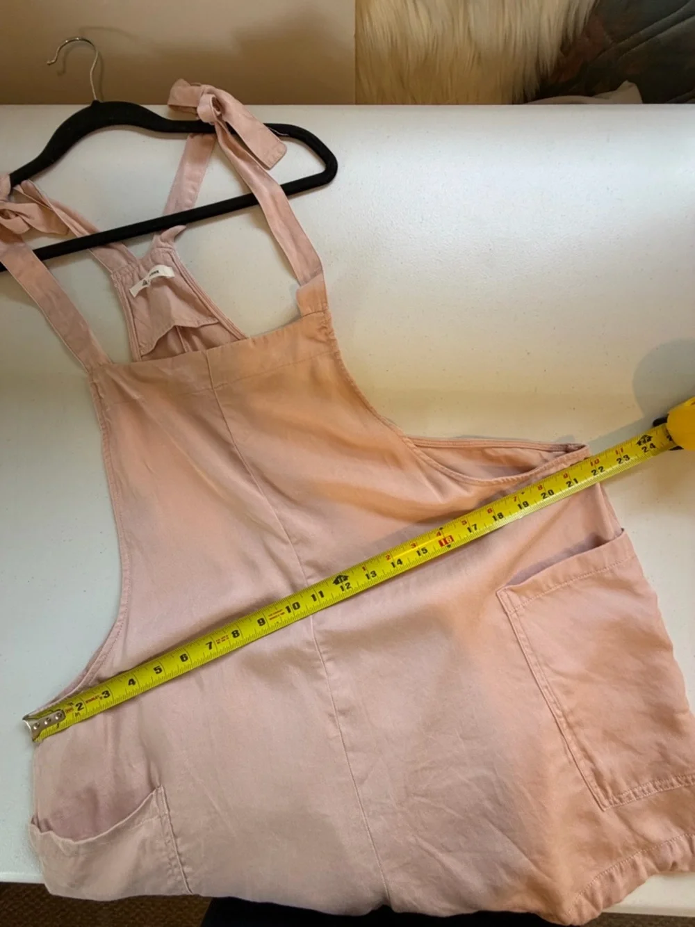 Ripzone Overalls Romper Jumpsuit Pink Tie Strap Pockets Shorts Womens Size XL - Picture 9 of 9